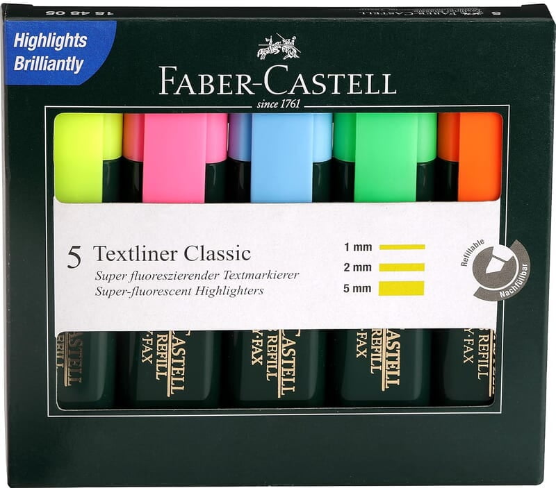 Faber-Castell Textliner Highlighters Set Multicolor