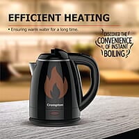 Crompton ActivHot Electric Kettle 1.2 Litres Cool Touch Black