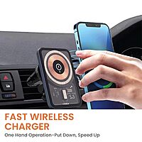 Just Corseca SWIFTCHARGE Magnetic Wireless Car Charger – 15W Fast Charging | MagSafe Compatible