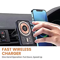 Just Corseca SWIFTCHARGE Magnetic Wireless Car Charger – 15W Fast Charging | MagSafe Compatible