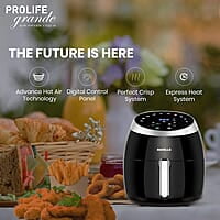 Havells Grande Air Fryer with Aero Crisp Technology, 6.5 Litre Large Pan Capacity, 10 Pre- Set Menu
