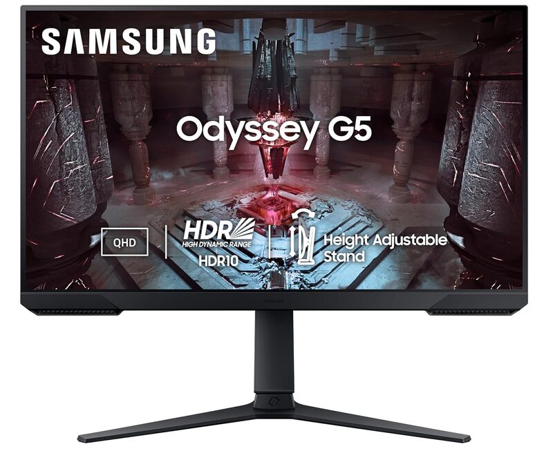 Samsung Odyssey G5, 27" 165Hz VA QHD Gaming Monitor, FreeSync Premium,LS27CG510EWXXL