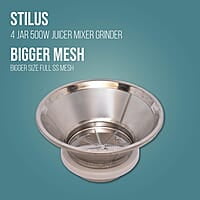 Havells Stilus 500 Watt Juicer Mixer Grinder 4 Jar With 3 Speed Led Indication