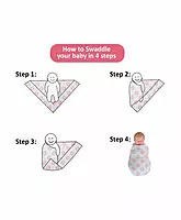 LuvLap Muslin Swaddle Animals White 120*100cm