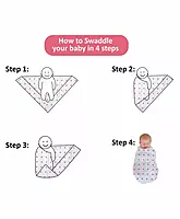Luvlap - Muslin Swaddle Dots White - 120 x 100 cm
