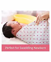 Luvlap - Muslin Swaddle Dots White - 120 x 100 cm