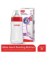 LuvLap N Flow Wide Neck Feeding Bottle Plain 250ml