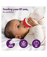 LuvLap N Flow Wide Neck Feeding Bottle Plain 250ml