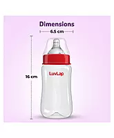 LuvLap N Flow Wide Neck Feeding Bottle Plain 250ml