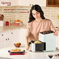 Lifelong Air Fryer 1 Year Warranty 1200W, 4L, Air Fryer for Home, Airfryer, Electric Air-Fryer Green