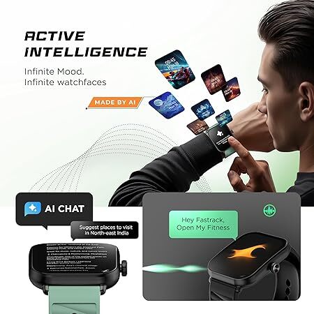 Fastrack MYND 1.93” AMOLED Display Smart Watch