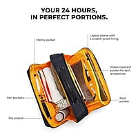 MOKOBARA Bento Nylon Laptop Briefcase – Fits 14-Inch MacBook & Laptops | Durable Office Bag for Men | Professional Messenger Bag for Business, Work, & Travel