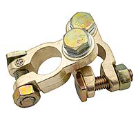 Brass Battery Terminal Connectors β Top Post Clamp Set (Pack of 2) -ve & +ve