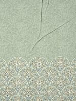 D'Decor 100% Cotton King Size Bedsheet with 2 Pillow Covers | 180 TC Digital Print Floral Design | 274cm x 274cm | Opaline (SAGE)