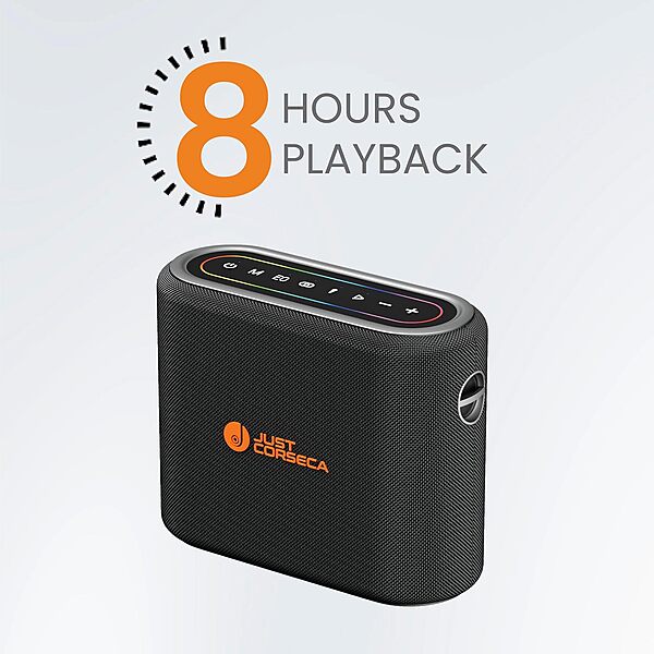 Just Corseca Sonic Surge 240W Bluetooth Speaker – BT 5.0 | TWS | 15H Playtime | Black