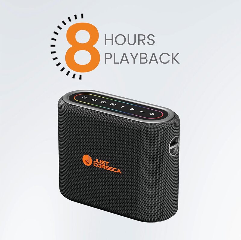 Just Corseca Sonic Surge 240W Bluetooth Speaker – BT 5.0 | TWS | 15H Playtime | Black