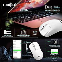 Frontech MS-0058W – Wireless optical mouse with 1000 DPI, ergonomic design, and smooth tracking for precise and comfortable daily use.
