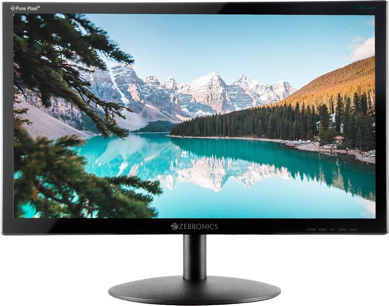 Zebronics ZEB-19HD 18.5" HD LED Monitor – HDMI/VGA, sleek design, vibrant colors, perfect for gaming and office use, energy-efficient, adjustable brightness, compact size, reliable performance.