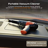 Ambrane 12kPA Powerful Suction 80W Wireless Hand Vacuum & Air Blower 2-in-1 Wireless Vacuum Cleaner