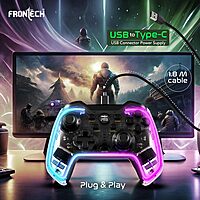 Frontech GP-0001 – Wired USB gaming pad with dual analog sticks, responsive buttons, and ergonomic design for smooth gameplay.