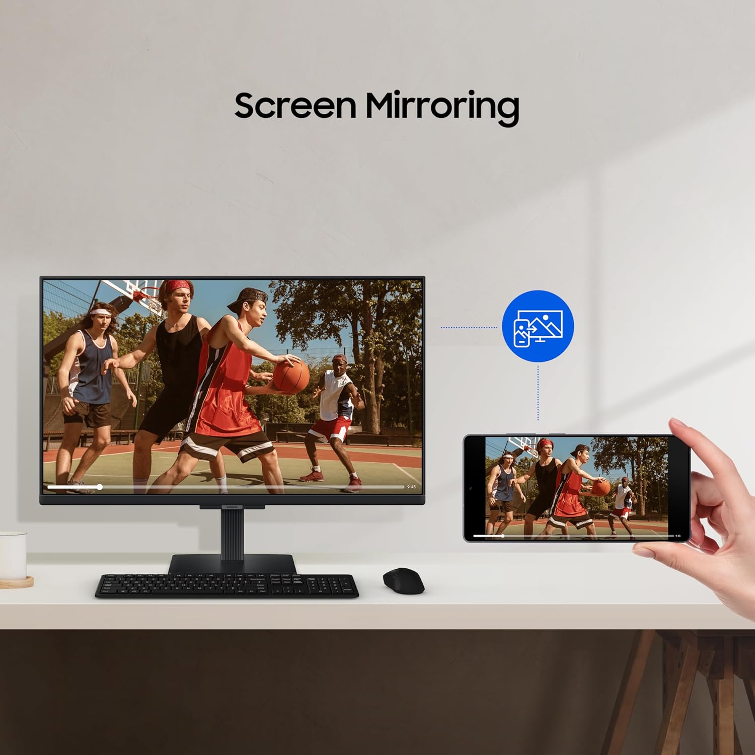 Open Box Samsung 32" (80cm) M5 Smart Monitor with Smart TV Experience |FHD 1920 x 1080|Screen Mirroring TV Plus| Speakers |Adaptive Sound|Wi-Fi|HDMI|Bluetooth|LS32FM500EWXXL
