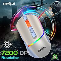 Frontech MS-0105 – Wired optical mouse with 1000 DPI, ergonomic design, and smooth tracking for accurate and comfortable daily use.