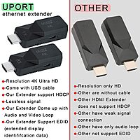 uPort HDMI Extender – 120M Long Range, supports 1080p resolution, ideal for long-distance connections, plug-and-play setup, perfect for home theater or professional AV installations.