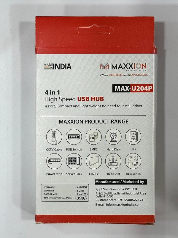 MAXXION 4PORT USB HUB