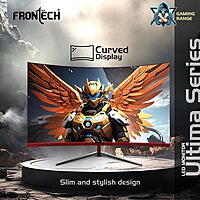 Frontech MON-0076 – 32" curved borderless monitor with immersive display, Full HD resolution, and sleek 80cm screen for enhanced viewing.
