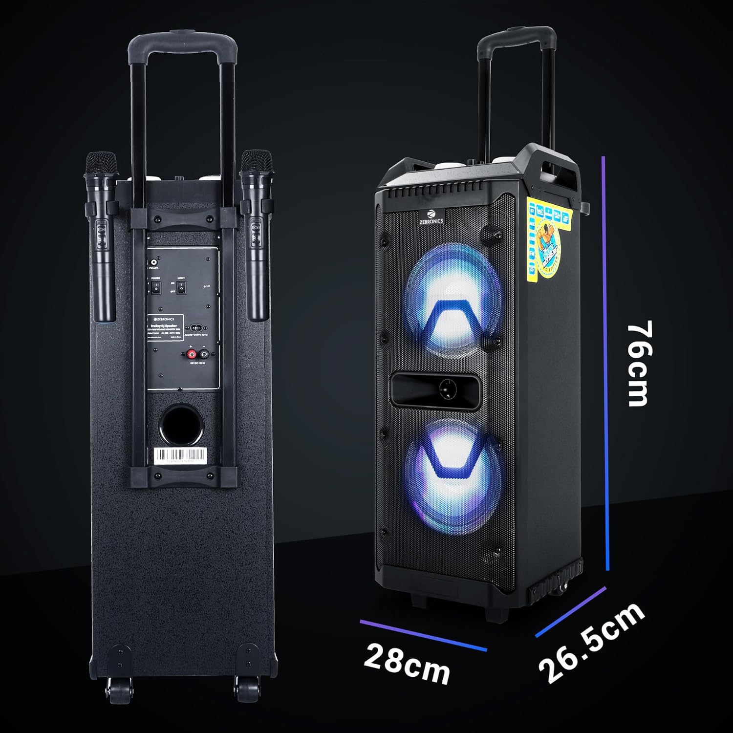 Zebronics 501 Moving Monster 2X8L Trolley Speaker