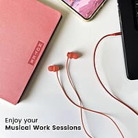 Ambrane Stringz 38 Wired Earphones with Mic, Powerful HD Sound with High Bass, Tangle Free Cable, Comfort in-Ear Fit, 3.5mm