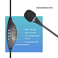 Zebronics Zeb-Supreme USB Headset – With Mic: Experience superior sound quality and comfort with this stylish headset. Perfect for gaming, calls, and music. Adjustable mic for clear communication.