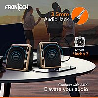 Frontech SPK-0010 delivers clear stereo sound in a compact design—ideal for desktops, laptops, and everyday audio needs.