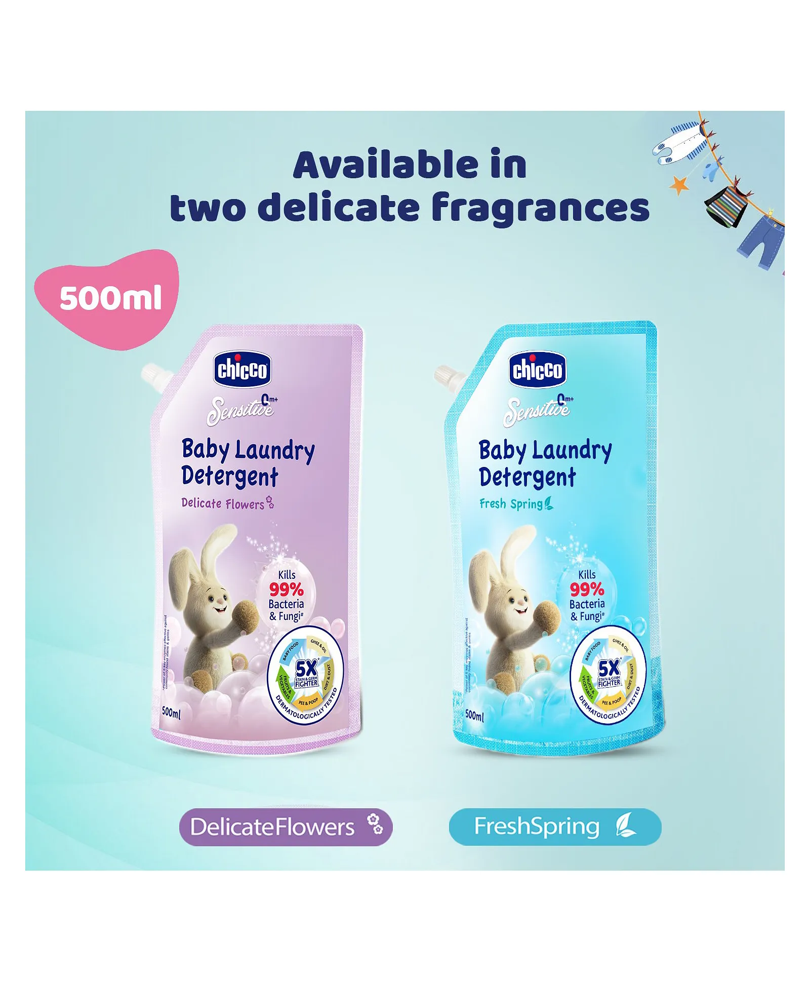 Chicco Laundry Detergent Fresh Blue - 500ML