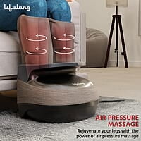 Lifelong Air Pressure Foot & Leg Massager Machine  14 Compression Air Bags,6 Foot Rollers & 3 Massage Modes