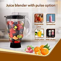 AGARO Imperial Stand Mixer,1400W with 6L SS Bowl, 1.5L Blending Jar,10 Speed With Pulse Function, 100% Copper Motor