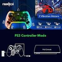 Frontech GP-0001 – Wired USB gaming pad with dual analog sticks, responsive buttons, and ergonomic design for smooth gameplay.