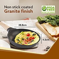 AGARO Imperial Granite Non Stick Fry Pan, 1.1L / 20cm, Cast Aluminium Body