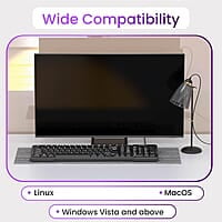 Ambrane Wired Keyboard, 104 Key with Membrane Switch Quick, 12Fn Shortcut Keys, Plug and Play USB Connection Compatible with PC, Mac, Laptop, Comfy and Ergonomically Design