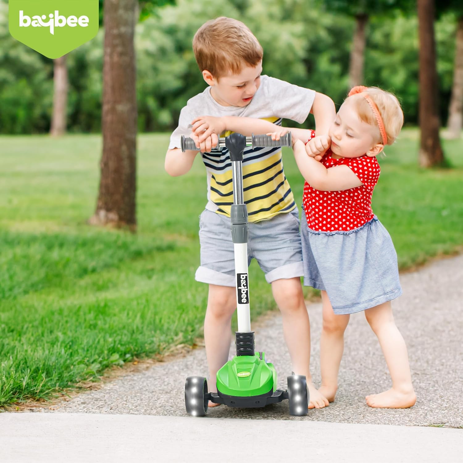 Baybee Phantom Skate Scooter for Kids, Foaldble 3 Wheel Kids Scooter with 3 Height Adjustable- Green Baybee Phantom Skate Scooter for Kids, Foaldble 3 Wheel Kids Scooter with 3 Height Adjustable- Green