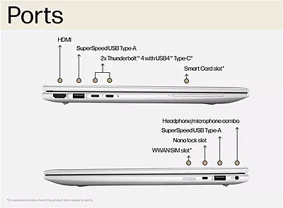 HP EliteBook 630 G10 13.3" Notebook - Full HD - 1920 x 1080 - Intel Core i5 13th Gen i5-1335U Deca-core (10 Core) - 16 GB Total RAM - 256 GB SSD - Pike Silver Aluminum