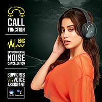 ZEBRONICS Thunder PRO Over Ear Wireless Headphone with Dual Pairing, Gaming Mode, ENC, Bluetooth, Call Function, Aux, Micro SD, Voice Assistant, Deep Bass, Up to 60h Backup