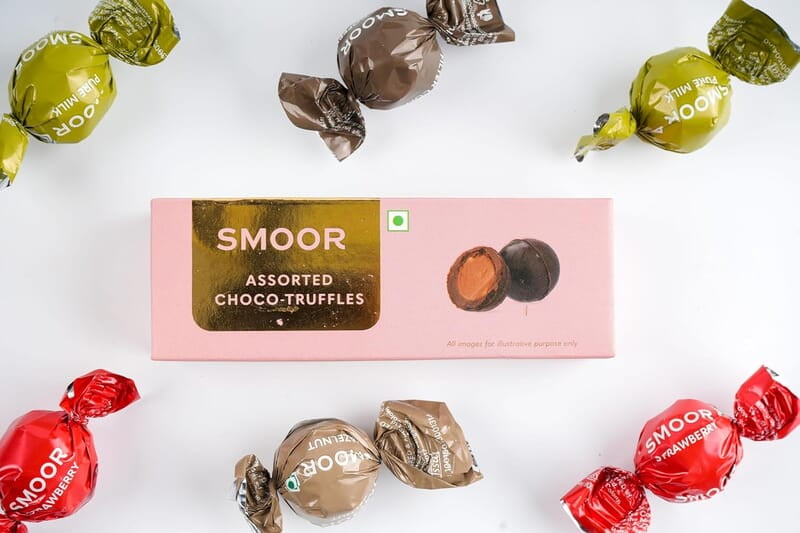 SMOOR Assorted Choco Truffles Box Premium Chocolate Gift Box Special Occasions Box of 4 (56g)