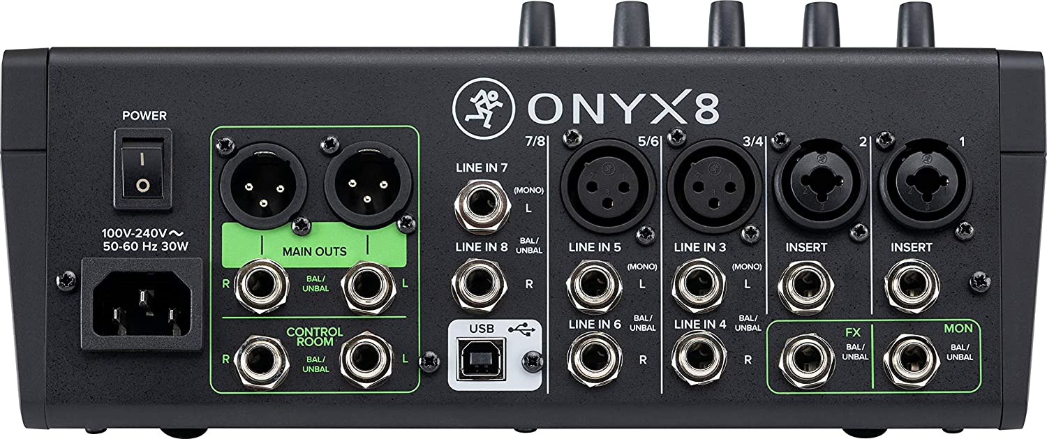 Onyx8 8-Channel Premium Analog USB Mixer