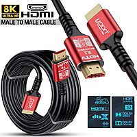 Uport 10m HDMI 2.1  Cable – Supports 8K@60Hz and 4K@120Hz, ideal for high-resolution gaming and streaming. Features enhanced bandwidth for superior audio and video quality. Perfect for modern devices.