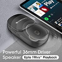 ZEBRONICS Sound Bomb X1 3-in-1 Wireless Bluetooth v5.0 In Ear Earbuds + Speaker Combo with 30 Hour Backup, Built-in LED Torch, Call Function, Voice Asst, Type C and Splash Proof Portable Design