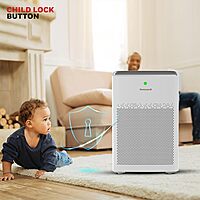 Honeywell Air Touch P1 4-Stage HEPA Air Purifier, Covers 693 sq.ft