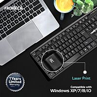 Frontech KB-0031 – Wired USB keyboard with quiet, responsive keys, ergonomic design, and durable build for everyday computing