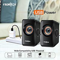 Frontech SPK-0001 multimedia speakers deliver clear, powerful sound with sleek design—perfect for desktops, laptops, and home entertainment.