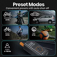 Portronics Vayu 3.0 Tyre Inflator – 150 PSI Pressure | 4000 mAh Battery | Digital Display | Pressure Detection | Air Pump Compressor for Cars, Bikes, Bicycles & Balls